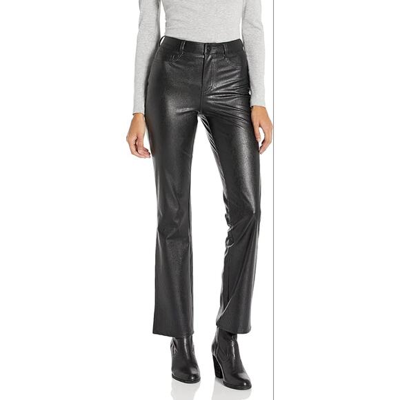 PAIGE - High Rise Manhattan Boot Vegan Leather in Black - Size 26 NWT - Picture 1 of 8